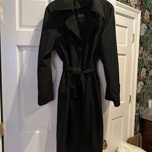 Hilary Radley black trench coat